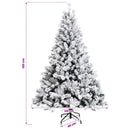Kunstigt Hinged Juletræ 150 cm PVC og metal Grøn og Hvid