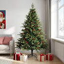 Kunstigt Hinged Juletræ 240 cm PVC og metal Grøn