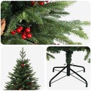 Kunstigt Hinged Juletræ 210 cm PVC og metal Grøn