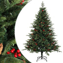 Kunstigt Hinged Juletræ 240 cm PVC og metal Grøn