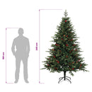 Kunstigt Hinged Juletræ 240 cm PVC og metal Grøn