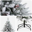 Kunstigt Hinged Juletræ 120 cm PVC og metal Grøn og Hvid