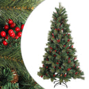 Kunstigt Hinged Juletræ 120 cm PVC og metal Grøn