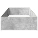 Sengeomkransning til justerbar sengebund Betongrå 70 x 200 cm
