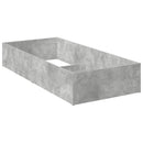 Sengeomkransning til justerbar sengebund Betongrå 80 x 200 cm