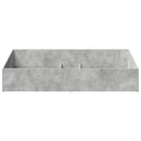 Sengeomkransning til justerbar sengebund Betongrå 90 x 200 cm