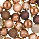 Julekuglesæt 100 stk. Champagne og brun 4 cm Polystyren