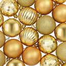 Julekuglesæt 75 stk. Guld 6 cm Polystyren