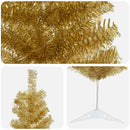 Kunstigt slankt juletræ 120 cm PVC og Stål Guld