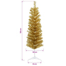 Kunstigt slankt juletræ 120 cm PVC og Stål Guld