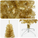 Kunstigt slankt juletræ 210 cm PVC og Stål Guld