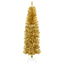 Kunstigt slankt juletræ 210 cm PVC og Stål Guld