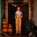 Uhyggelig halloween-klovn SPOOKA Gul og Blå 126,5 x 180 cm