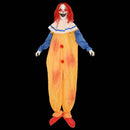 Uhyggelig halloween-klovn SPOOKA Gul og Blå 126,5 x 180 cm