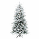 Kunstigt Hinged Juletræ 150 cm PE og PVC Grøn og Hvid