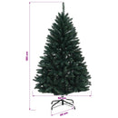 Kunstigt Hinged Juletræ 180 cm PVC Mørkegrøn