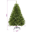 Kunstigt Hinged Juletræ 120 cm PVC Lys grøn