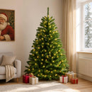 Kunstigt Hinged Juletræ 180 cm 300 LED'er Varm hvid PVC