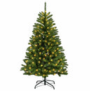 Kunstigt Hinged Juletræ 180 cm 300 LED'er Varm hvid PVC