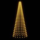 Juletræslys med spyd 500 LED'er Varm hvid og Ø 100 x 250 cm