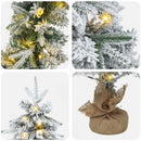 Mini-juletræssæt 60 cm 125 LED'er Varm hvid PVC og PE