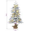 Mini juletræ med sne 60 cm 25 LED'er Varm hvid PVC og PE