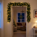 Julekrans Grøn 270 cm PVC 50 LED'er