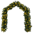 Julekrans Grøn 270 cm PVC 50 LED'er