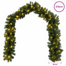 Julekrans Grøn 270 cm PVC 50 LED'er