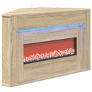 Pejs med LED-bånd Sonoma-eg 95 x 42,5 x 60 cm Konstrueret træ