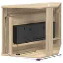 Pejs med LED-bånd Sonoma-eg 95 x 42,5 x 60 cm Konstrueret træ