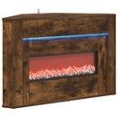 Pejs med LED-bånd Røget eg 95 x 42,5 x 60 cm Konstrueret træ