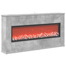 Elektrisk pejs Beton 114 x 18 x 58,5 cm Konstrueret træ