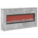 Elektrisk pejs Beton 114 x 18 x 58,5 cm Konstrueret træ