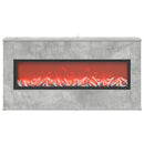 Elektrisk pejs Beton 114 x 18 x 58,5 cm Konstrueret træ