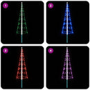 Juletræslys med spyd og flagstang 180 cm 168 LED'er RGB