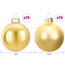 Julekuglesæt 30 stk. Guld 6 cm Polystyren
