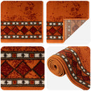 Runner Tæppe FLORNES Vævet Orange Diamanter 80 x 150 cm PP 7 mm