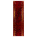 Runner Tæppe FLORNES Vævet Rød Diamanter 67 x 250 cm PP 7 mm