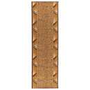 Runner Tæppe FLORNES Vævet Okker Zigzag 80 x 150 cm PP 7 mm