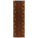 Runner Tæppe FLORNES Vævet Brun Zigzag 67 x 350 cm PP 7 mm