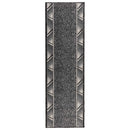 Runner Tæppe FLORNES Vævet Grå Zigzag 80 x 150 cm PP 7 mm