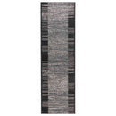Runner Tæppe FLORNES Vævet Grå Striber 67 x 450 cm PP 7 mm