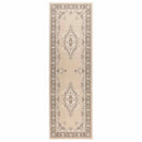 Runner Tæppe FLORNES Vævet Ecru-mønster 67 x 350 cm PP 7 mm