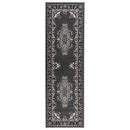Runner Tæppe FLORNES Vævet Grå Mønster 80 x 250 cm PP 7 mm