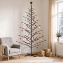 Træ juletræ KOTKA 240 cm Bambus og massivt fyrretræ Mørk Brun