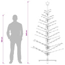 Træ juletræ KOTKA 240 cm Bambus og massivt fyrretræ Mørk Brun