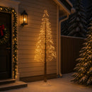 Starburst-juletræ Brun 25 x 25 x 210 cm Plastik 560 LED'er