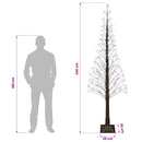 Starburst-juletræ Brun 240 cm Plastik 688 LED'er