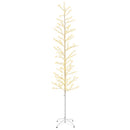 Micro-birkejuletræ Hvid 47 x 240 cm Stål 675 LED'er
